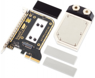 kryoM.2 evo PCIe 5.0/4.0/3.0 x4 Adapter für M.2 NGFF PCIe SSD, M-Key mit vernickeltem Wasserkühler