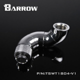 Barrow Adapter 180° (Snake), vierfach drehbar, Innen-/Außengewinde G1/4, silber