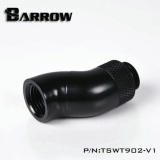 Barrow Adapter 90° (Snake), zweifach drehbar, Innen-/Außengewinde G1/4, schwarz