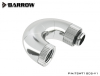 Barrow Adapter 180° (Snake), fünffach drehbar, Innen-/Außengewinde G1/4, silber