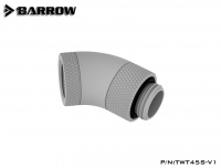 Barrow adapter 45°, dual rotary, internal/external thread G1/4, white