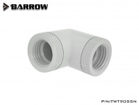 Barrow adapter 90°, dual rotary, internal threads G1/4, white