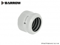 Barrow 16 mm Hardtube-Verschraubung G1/4, verlängerte Ausführung, weiß