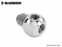Barrow T-connector, rotary, internal/external thread G1/4, silver