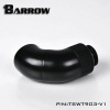 Barrow adapter 90° (Snake), 2-way rotary, internal/external thread G1/4, black