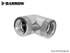 Barrow adapter 90°, dual rotary, internal threads G1/4, silver