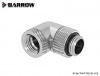 Barrow Adapter 90°, zweifach drehbar, Innen-/Außengewinde G1/4, silber