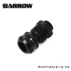 Barrow 12 mm Hardtube-Verschraubung G1/4, verlängerte Ausführung, schwarz