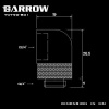 Barrow adapter 90°, rotary, internal/external thread G1/4, silver