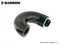 Barrow adapter 180° (Snake), 4-way rotary, internal/external thread G1/4, black