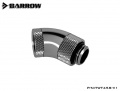 Barrow adapter 45°, dual rotary, internal/external thread G1/4, silver