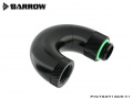 Barrow adapter 180° (Snake), 5-way rotary, internal/external thread G1/4, black