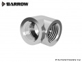 Barrow adapter 90°, internal threads G1/4, silver