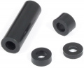 Spacer ring 10 mm for M4, black polyamide