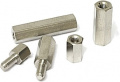 Spacer for M3, length 6 mm, nickel plated brass